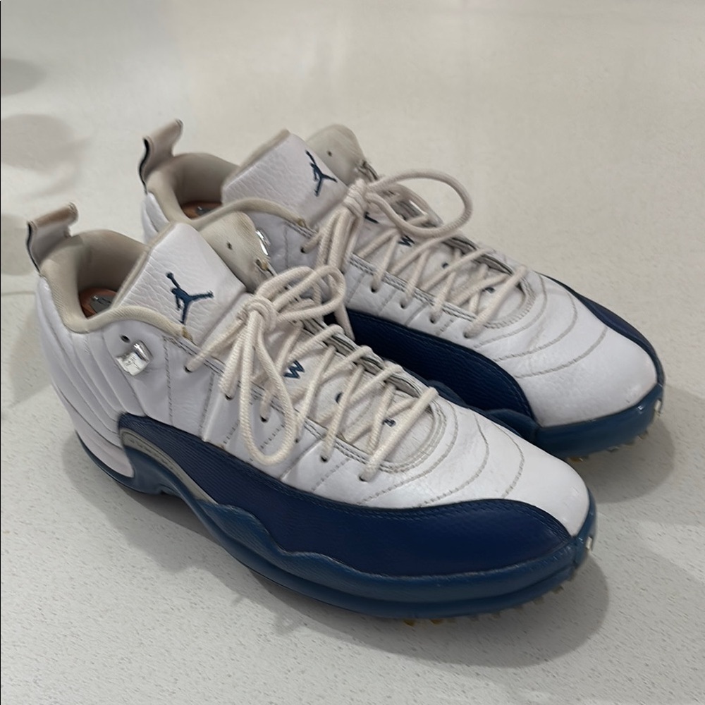 Jordan Men's White and Navy Golf Shoes